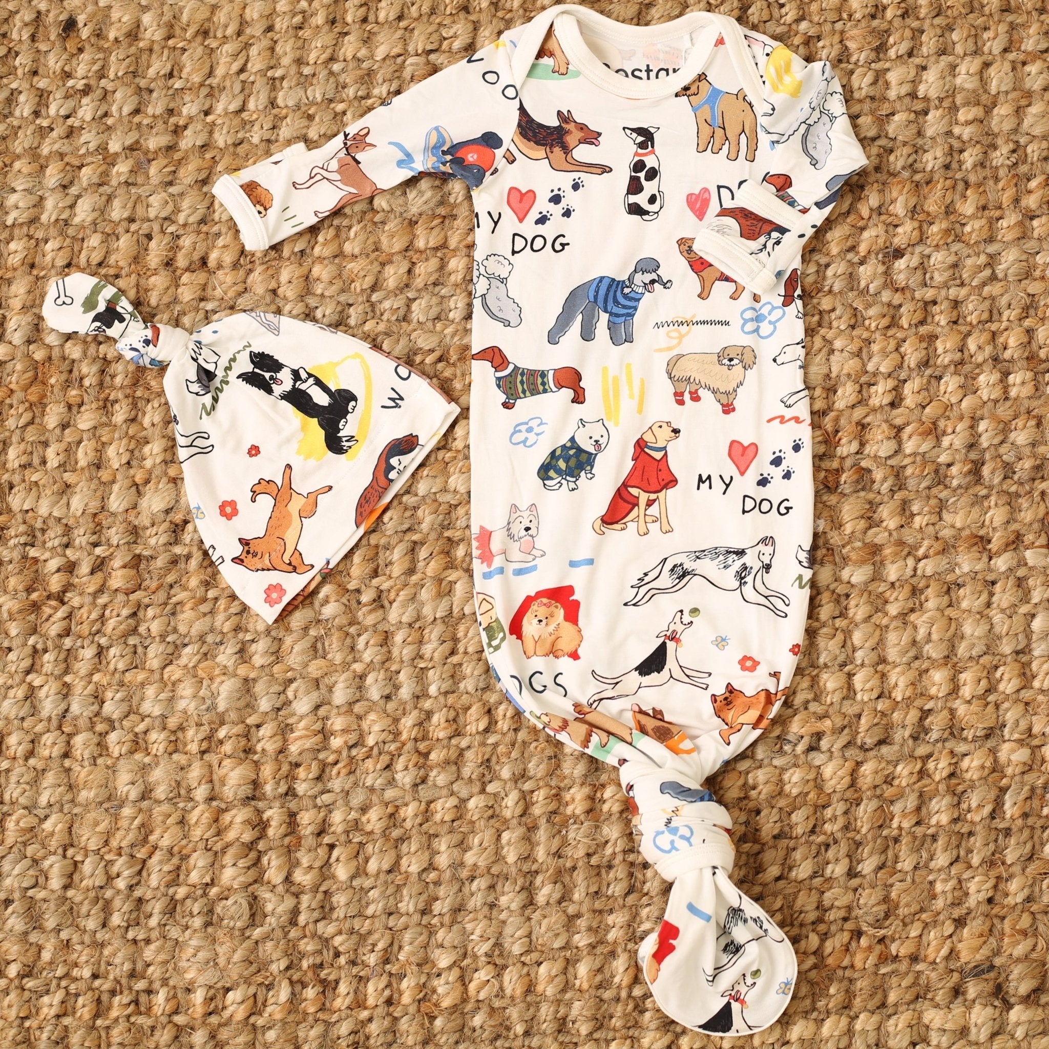 Puppy Pals White Gown & Hat