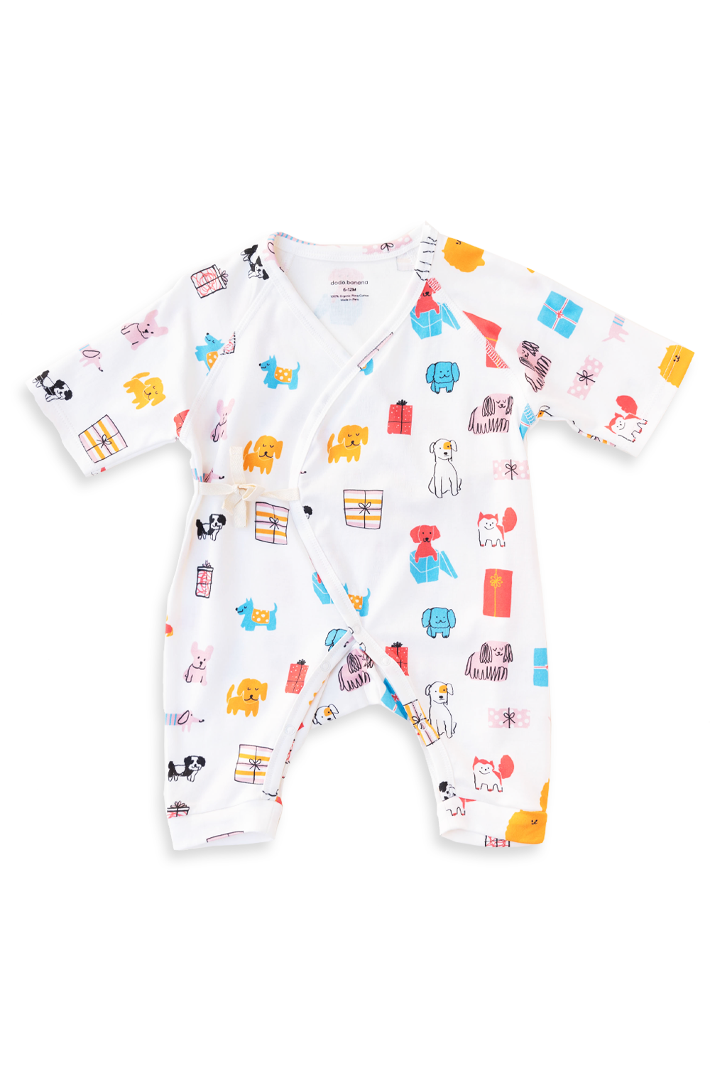 Puppy Party Baby Kimono Onesie