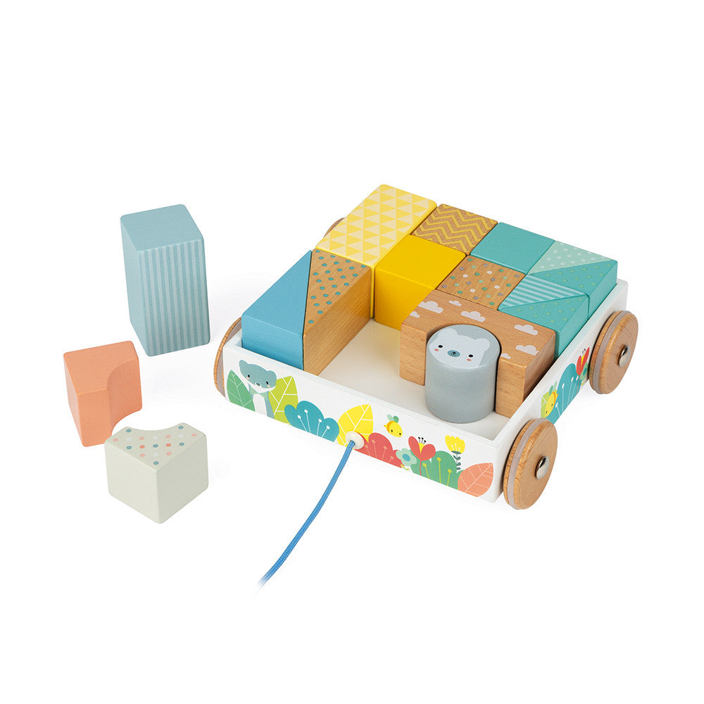 Pure - Pull-along Blocks Cart