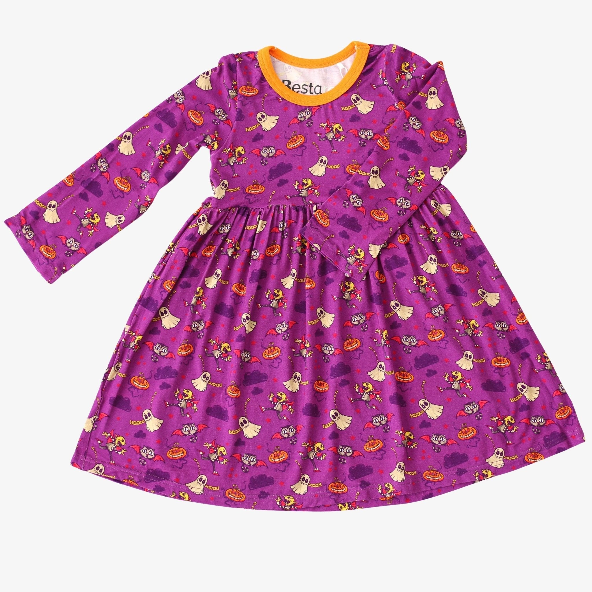 Purple Boo Crew Dress