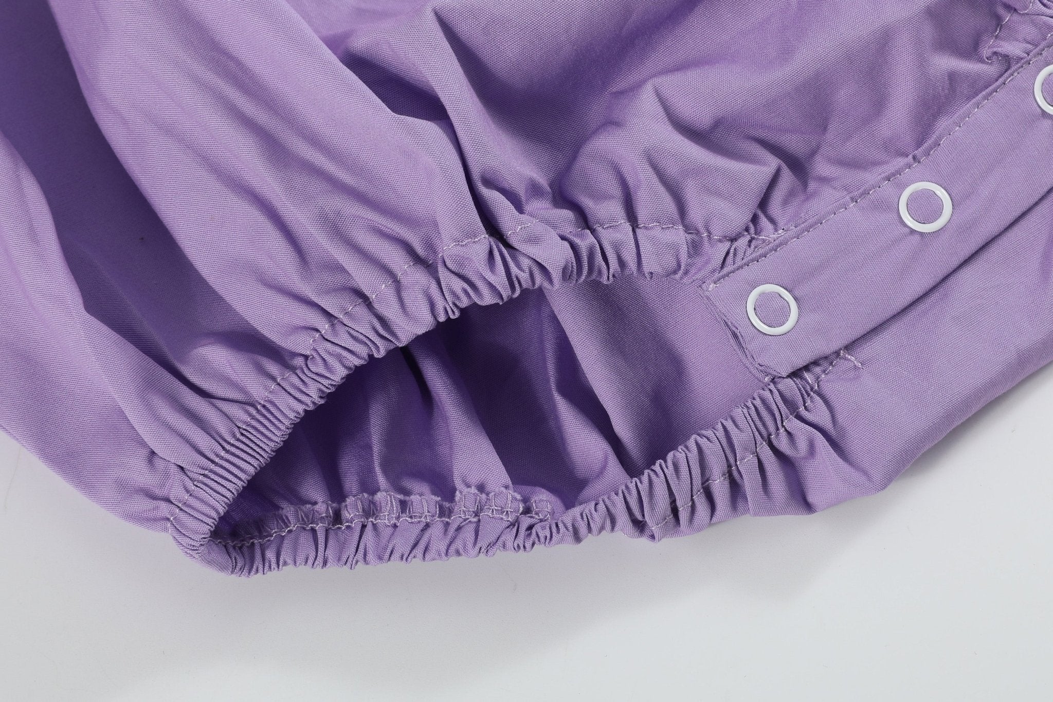 Purple Easter Bunny Smocked Flutter Romper