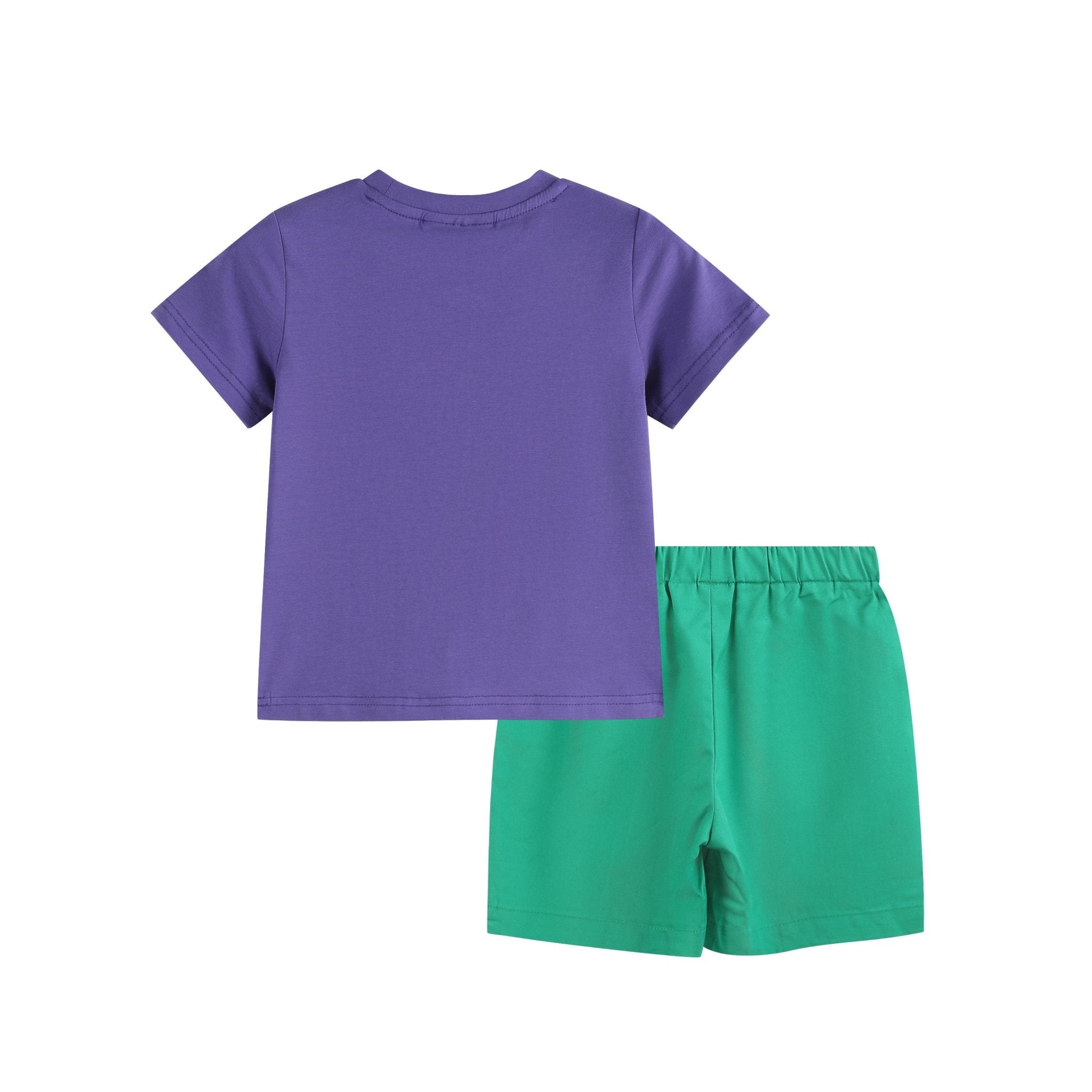 Purple Mardi Gras Applique Shirt And Shorts Set