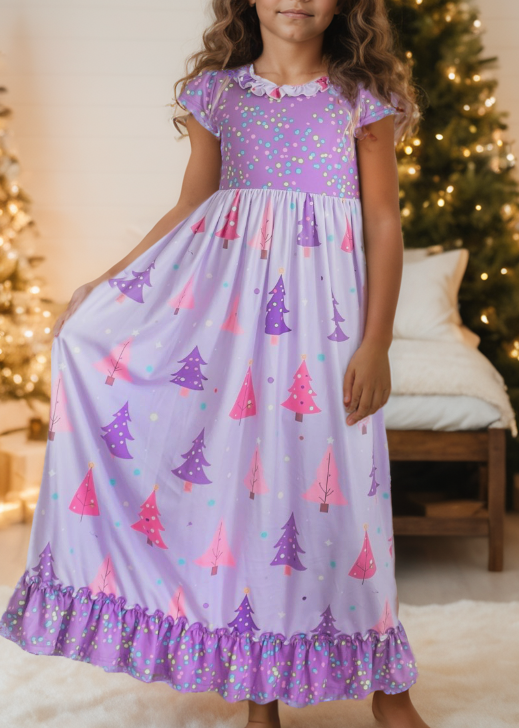 Purple Tree Lounge Gown