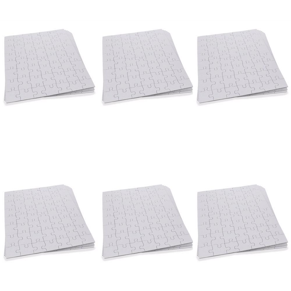 Set Of 6 White Blank Create A Jigsaw Puzzles 10 Inches X 8 Inches