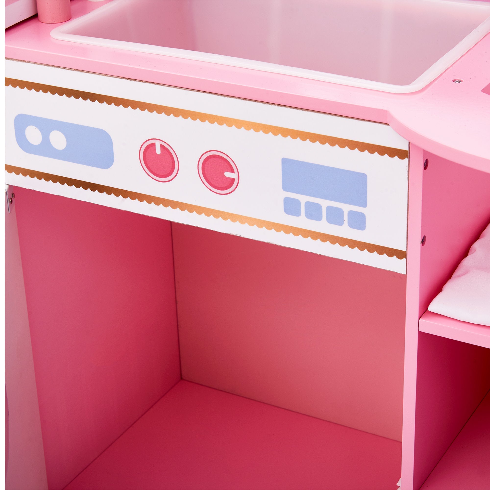 Olivia's Little World Baby Doll Changing Station Dollhouse With Storage, Pink