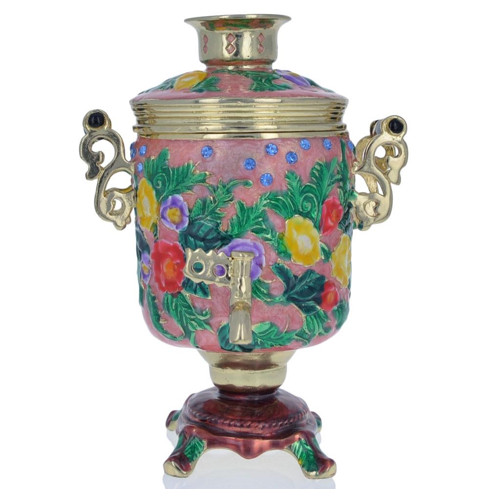 Samovar Teapot Trinket Box Figurine 4.5 Inches