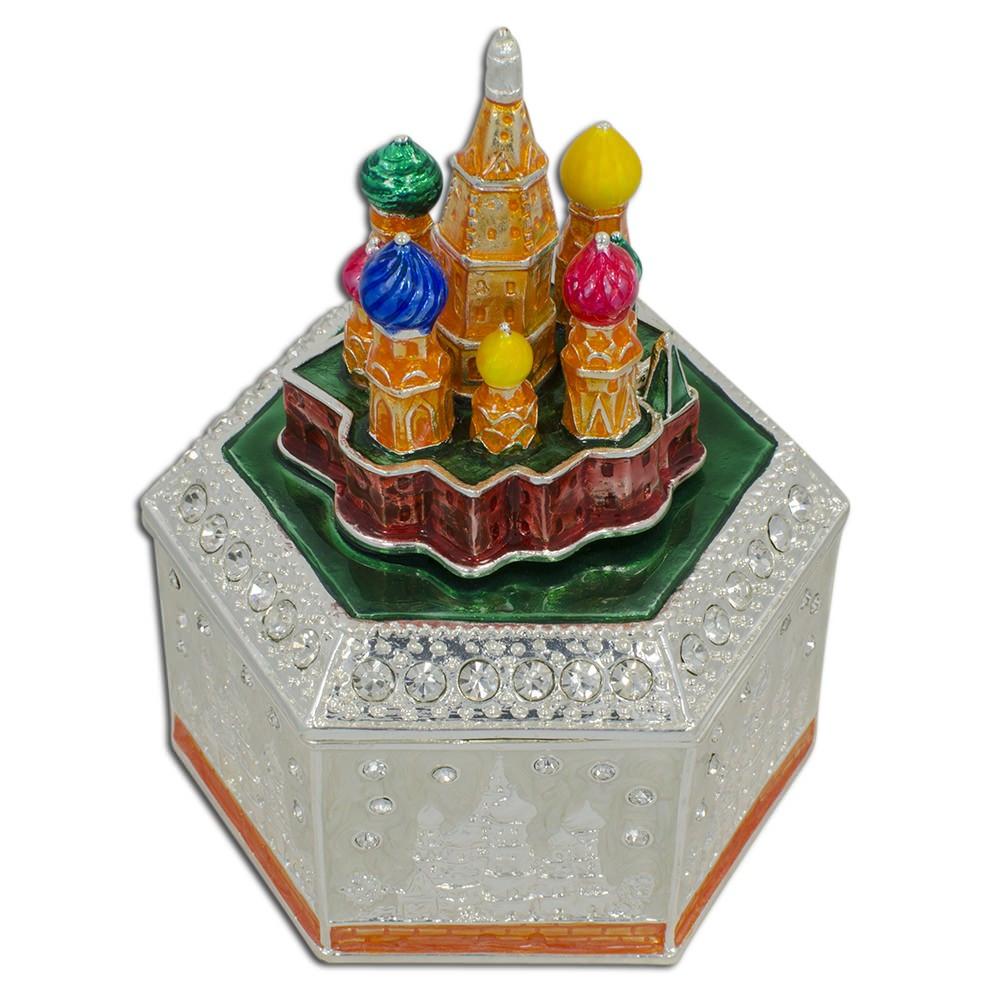 Kremlin Jewelry Trinket Box Figurine 4.25 Inches