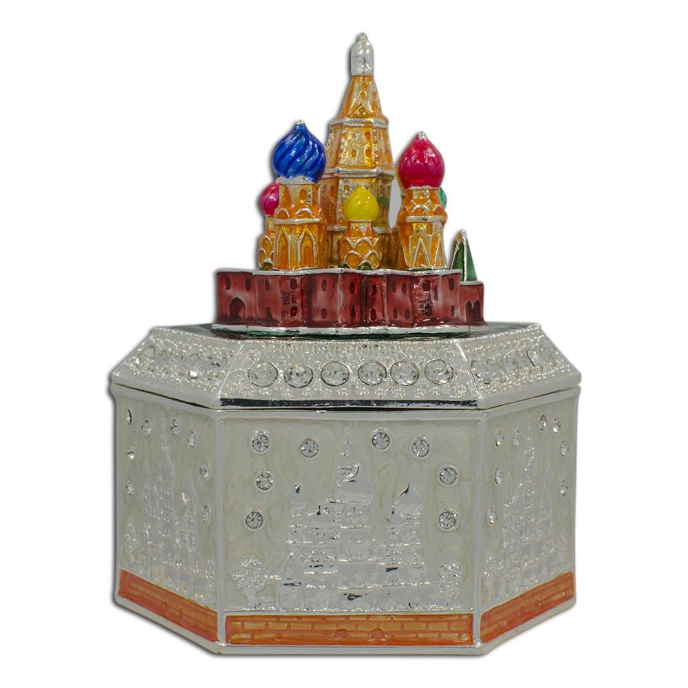 Kremlin Jewelry Trinket Box Figurine 4.25 Inches