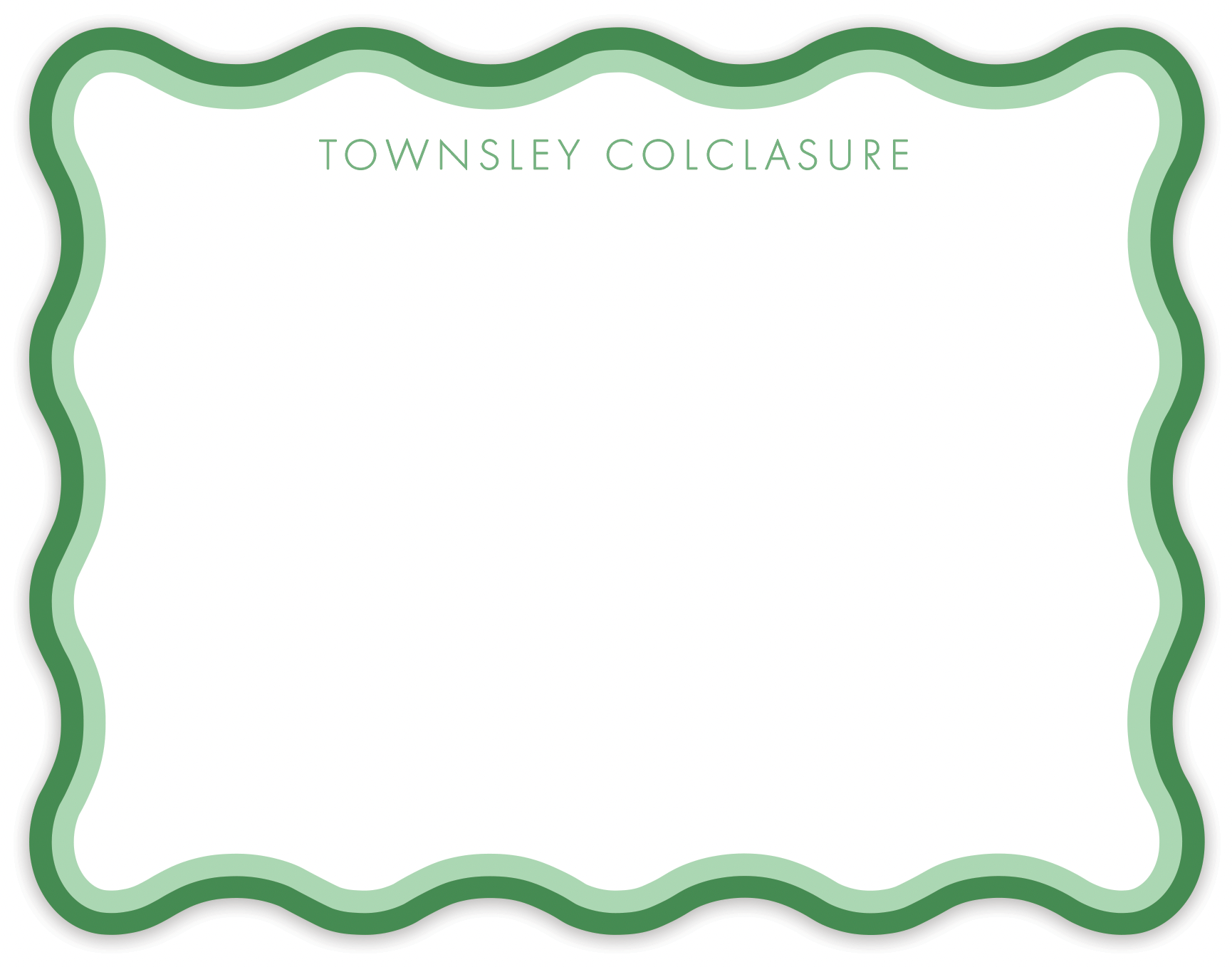 Green Wave Notecard