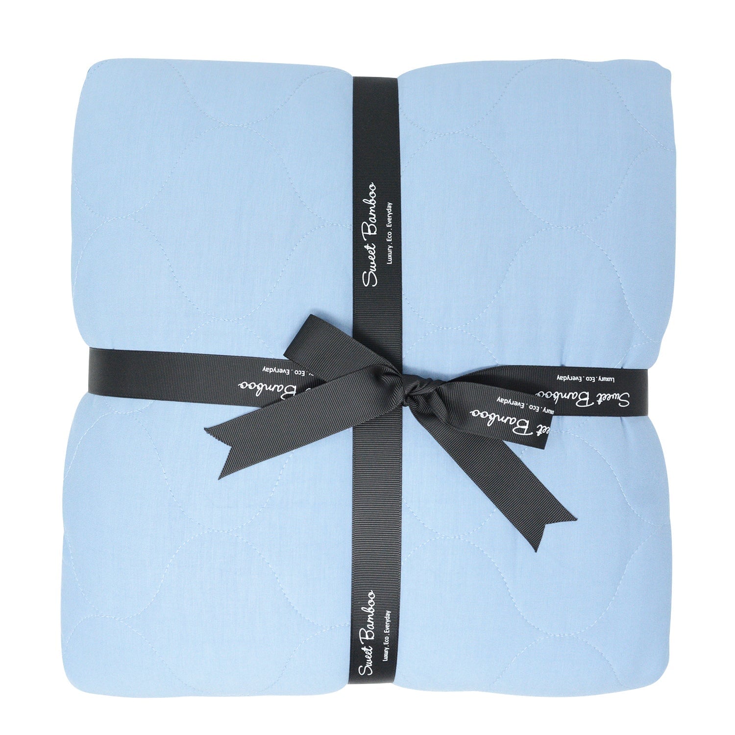 Quilted Blanket - 80 X 60 - Faded Denim