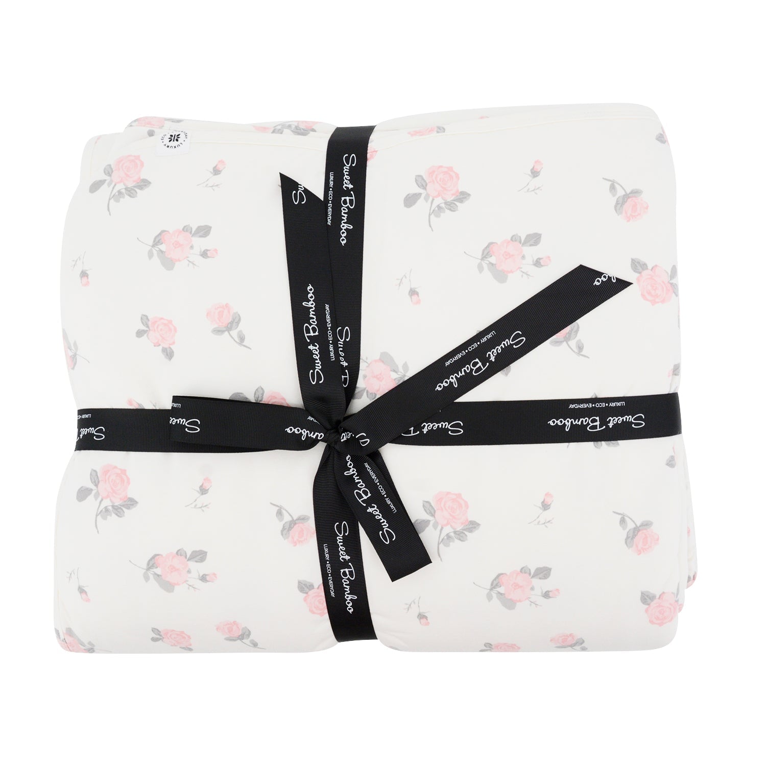 Quilted Blanket - Roses White