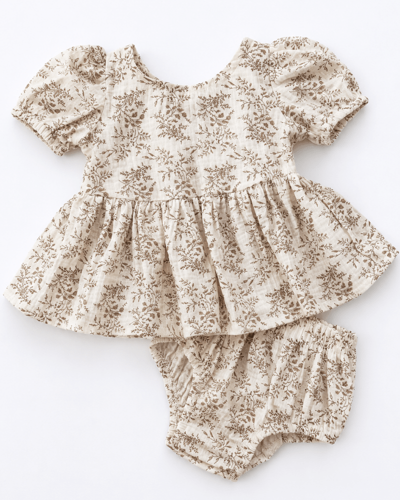 Quinn Bow-back Top & Bloomer Set - Wisteria Smoke