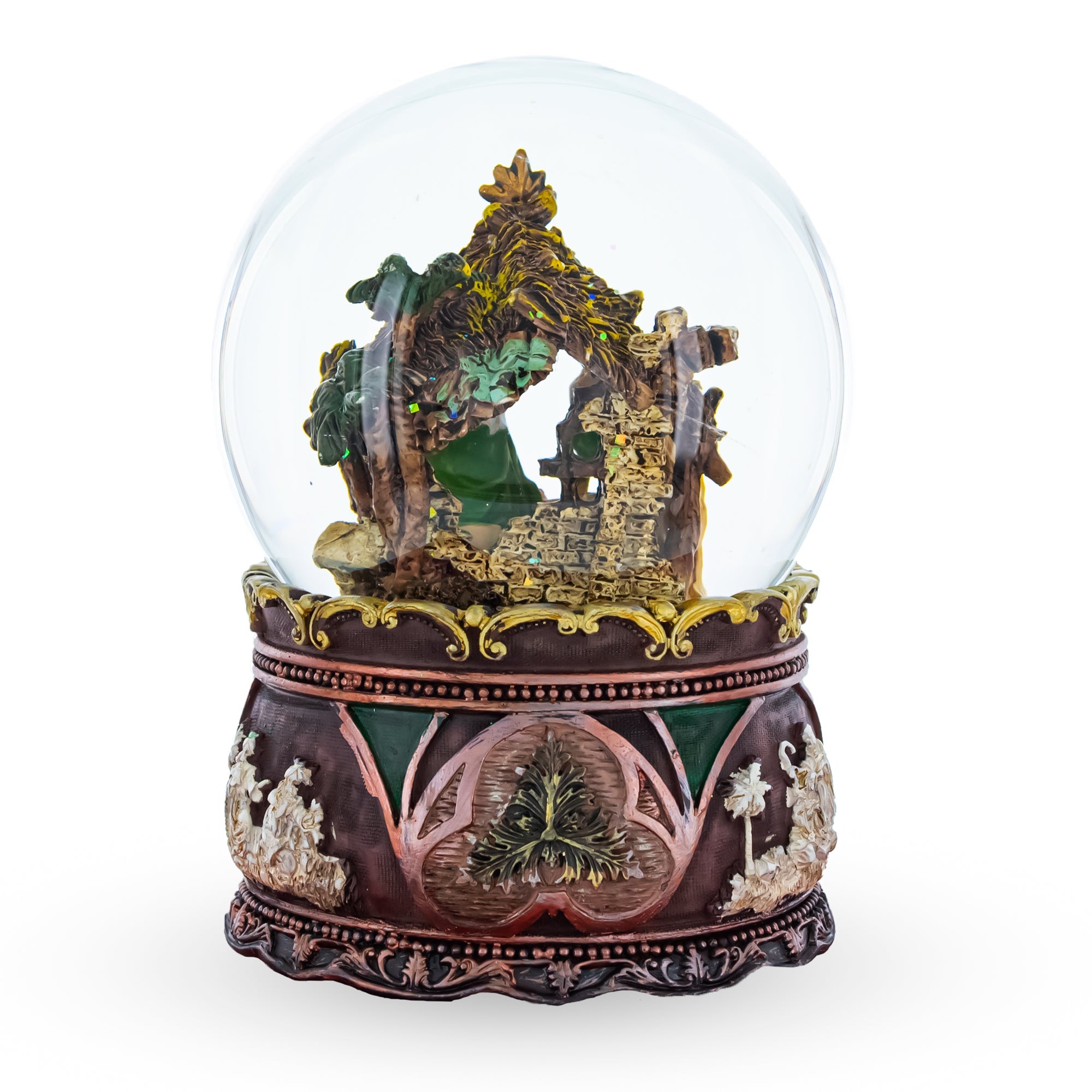 Nativity Serenity: Musical Water Snow Globe With "silent Night" Music Box