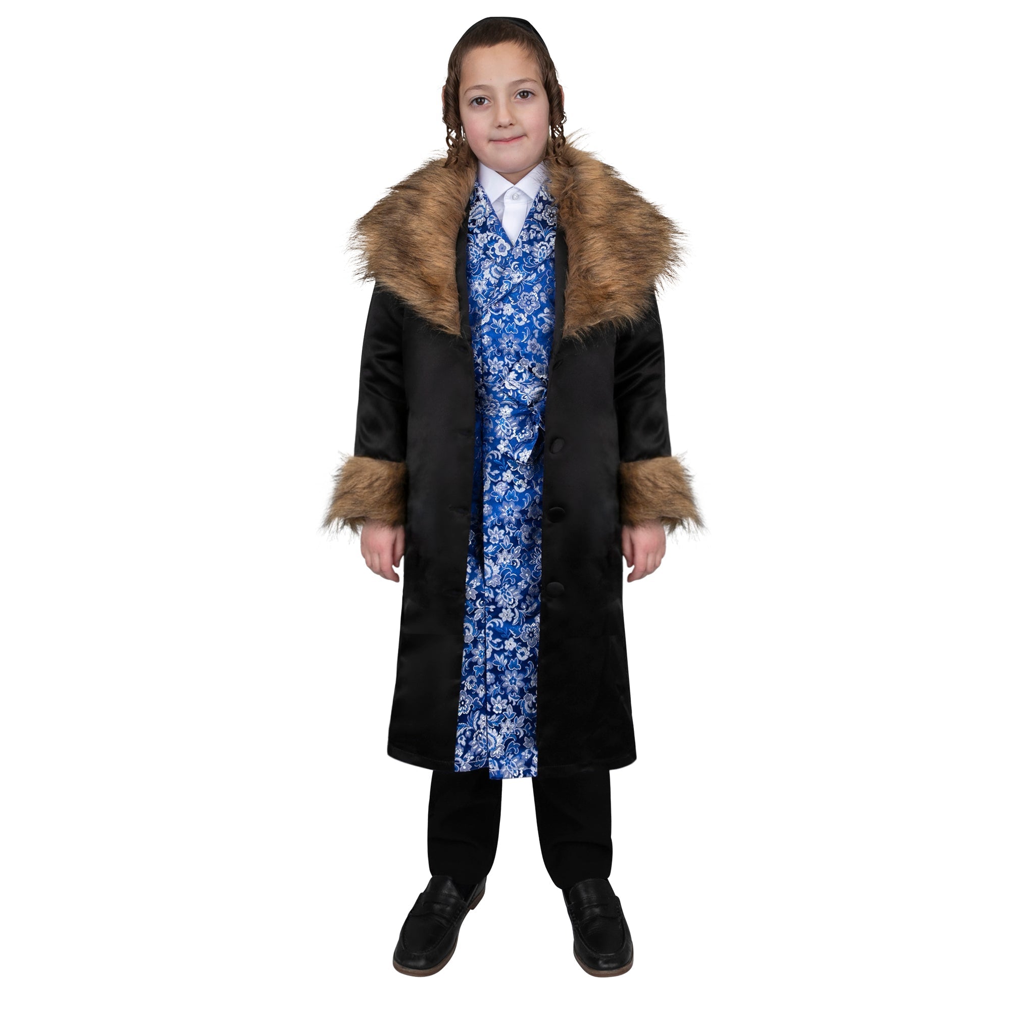 Rabbi Coat With Fur - Kids