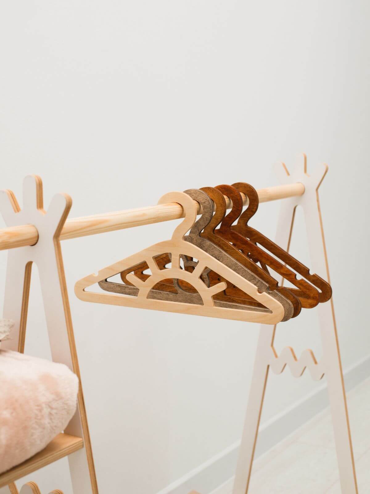 Pack Of 5 Wooden Baby Hangers