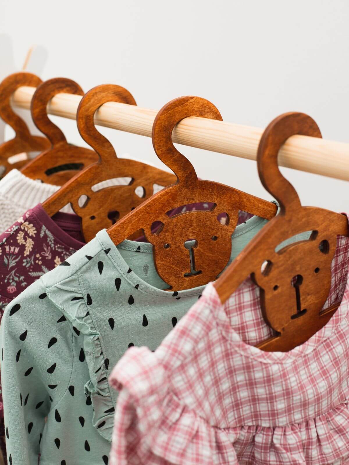 Pack Of 5 Wooden Baby Hangers