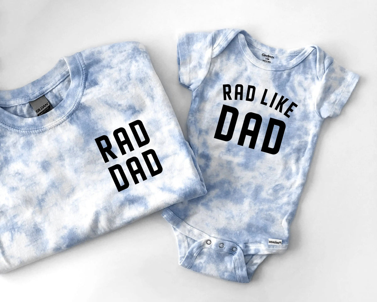 Rad Dad & Rad Like Dad Tie Dye Matching Shirts | Dad & Me Outfit