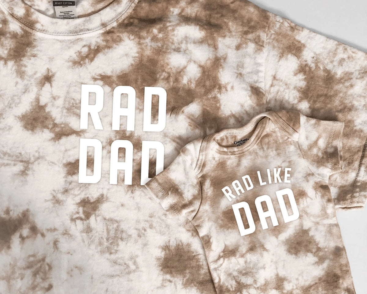 Rad Dad & Rad Like Dad Tie Dye Matching Shirts | Dad & Me Outfit
