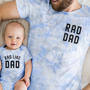 Rad Dad & Rad Like Dad Tie Dye Matching Shirts | Dad & Me Outfit
