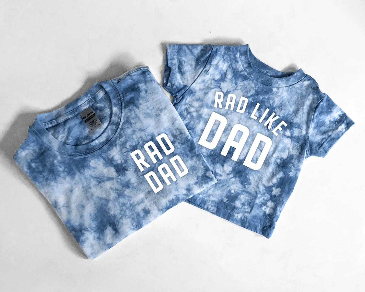 Rad Dad & Rad Like Dad Tie Dye Matching Shirts | Dad & Me Outfit
