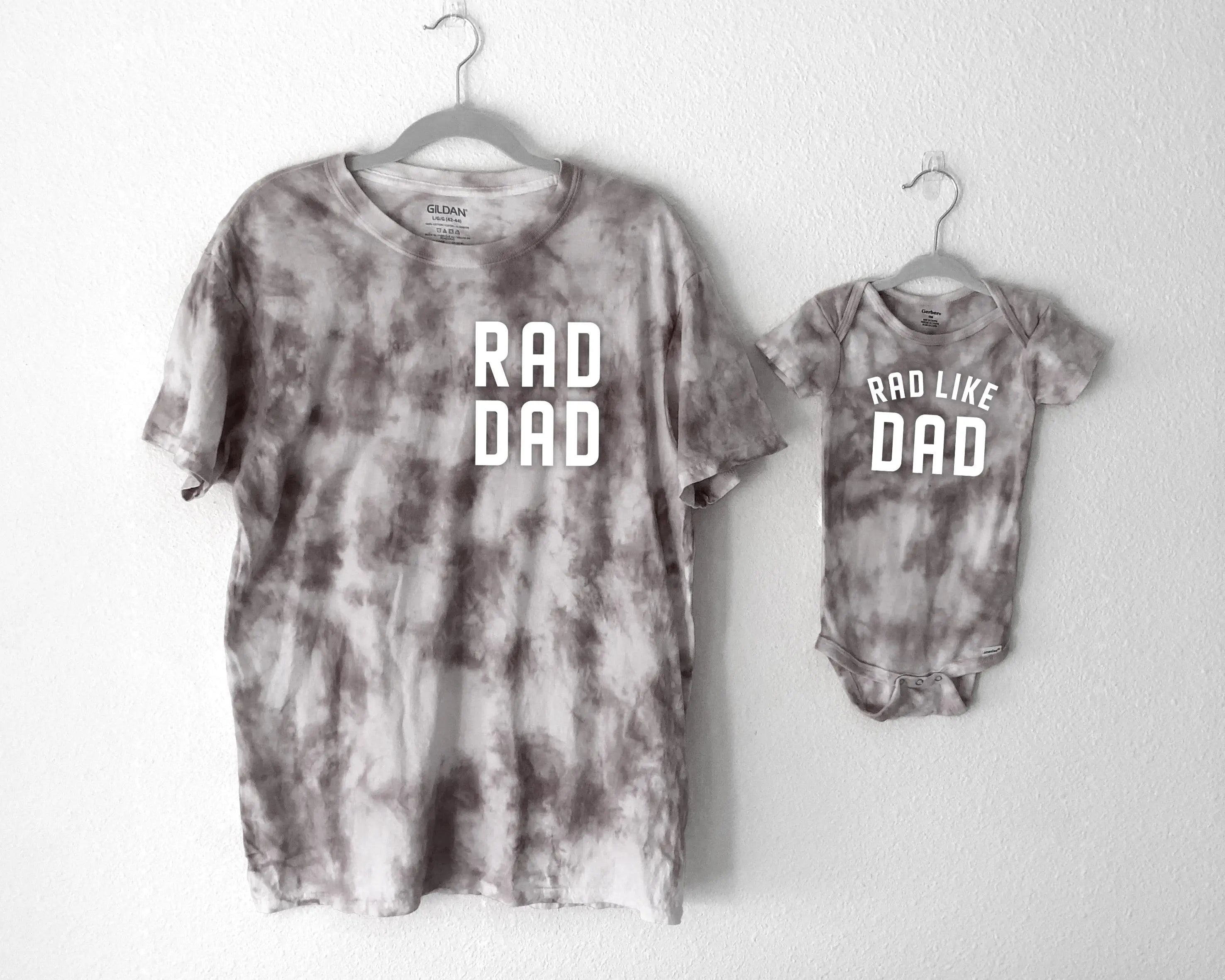 Rad Dad & Rad Like Dad Tie Dye Matching Shirts | Dad & Me Outfit