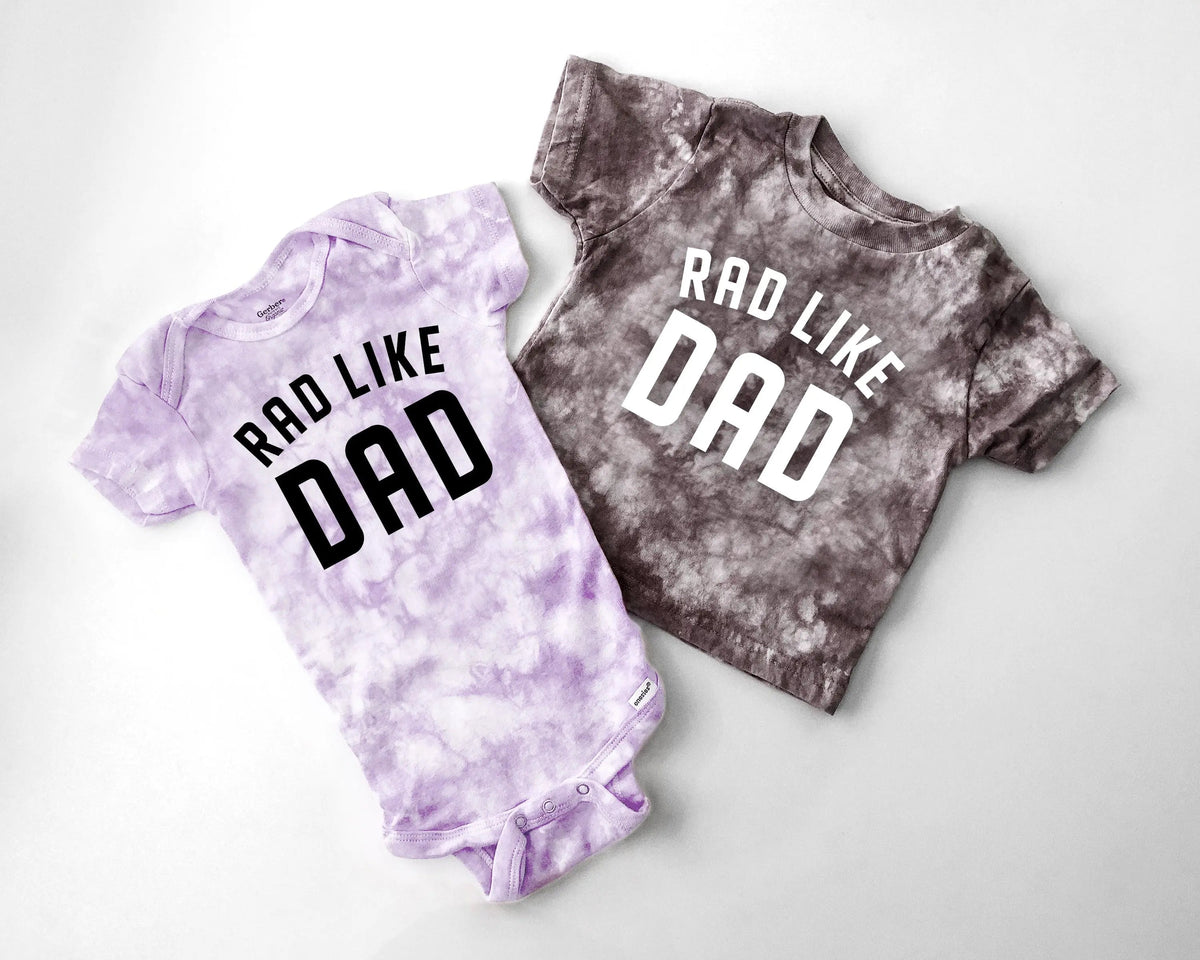 Rad Dad & Rad Like Dad Tie Dye Matching Shirts | Dad & Me Outfit