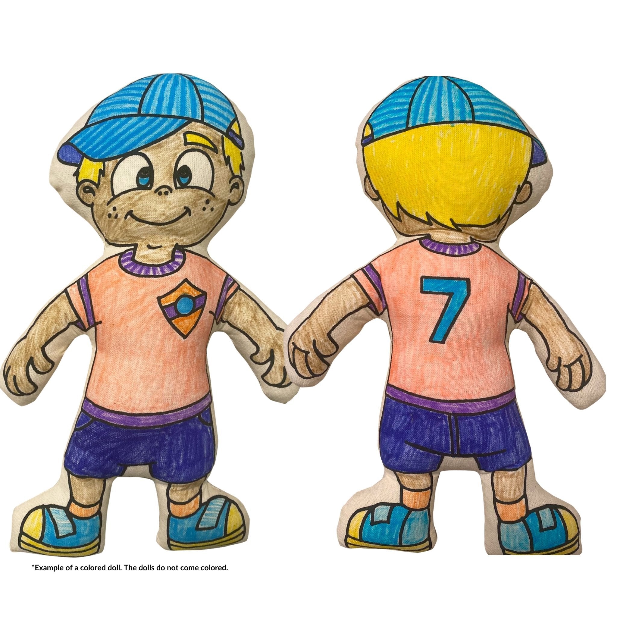 Kiboo Kids: Boy With Cap - Colorable And Washable Doll For Creative Play