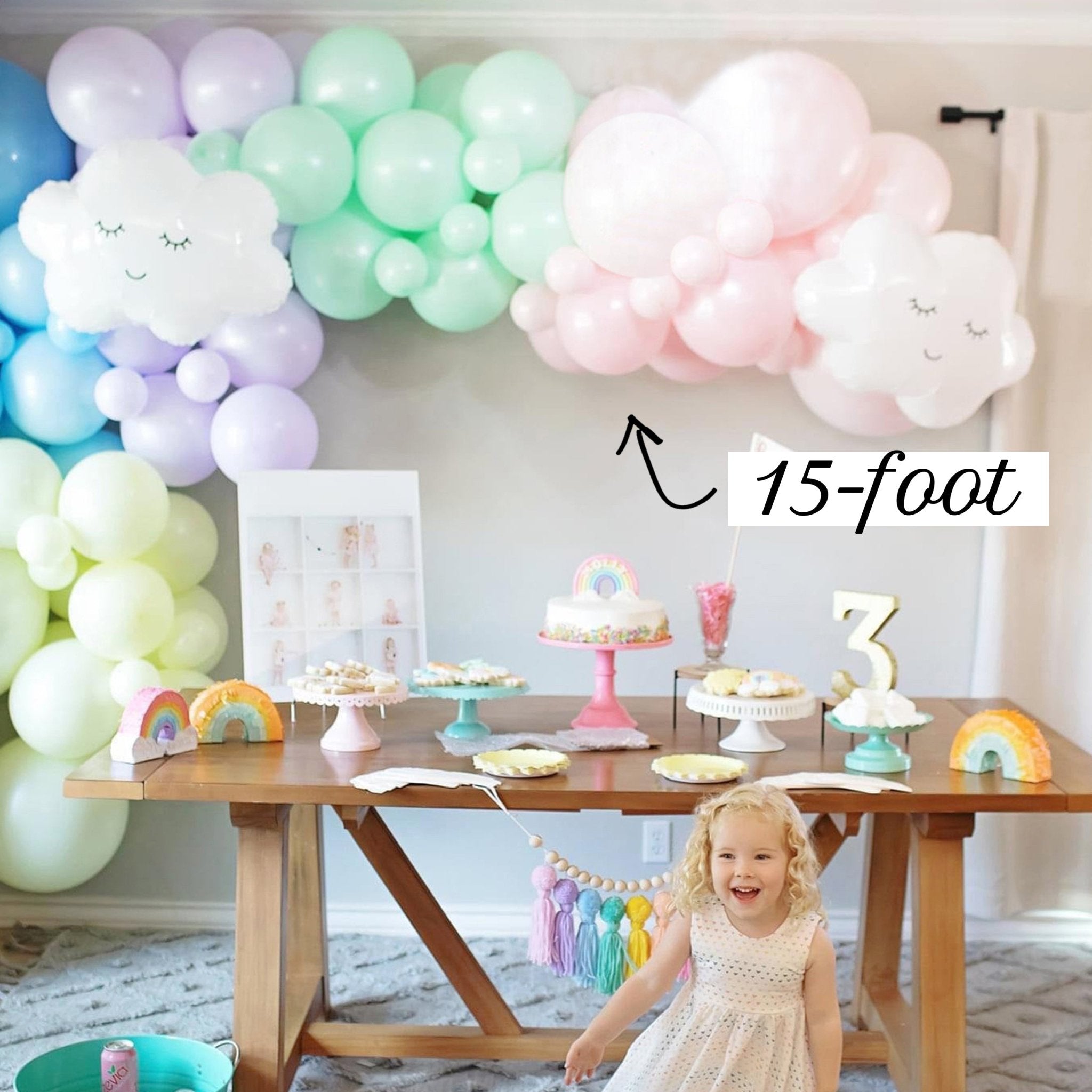 Soft Pastel Rainbow Balloon Garland Kit