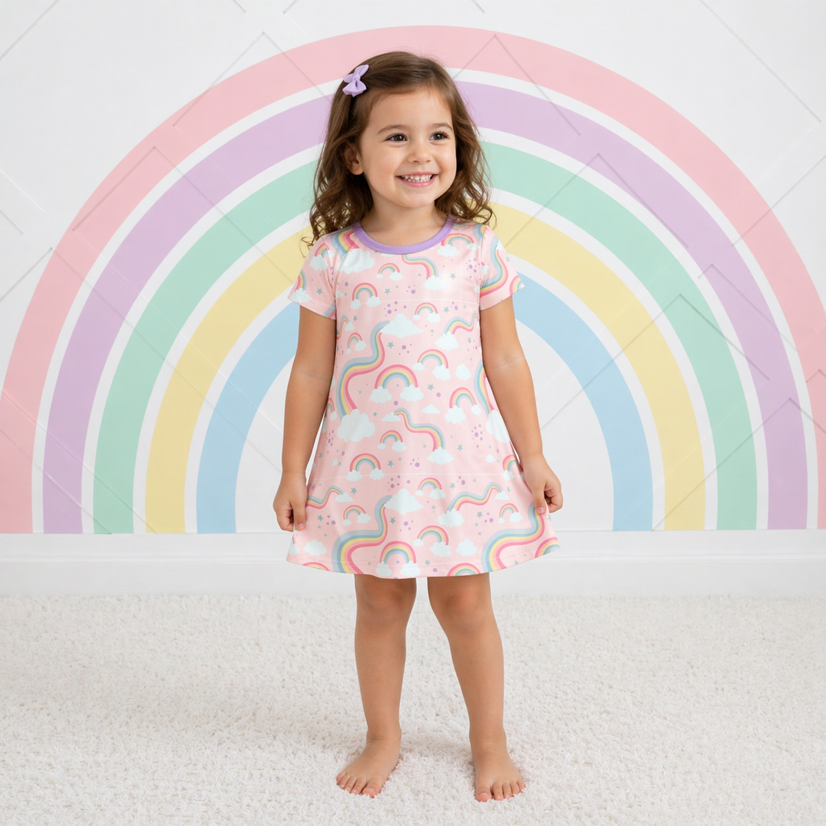 Rainbow Wishes A-line Dress
