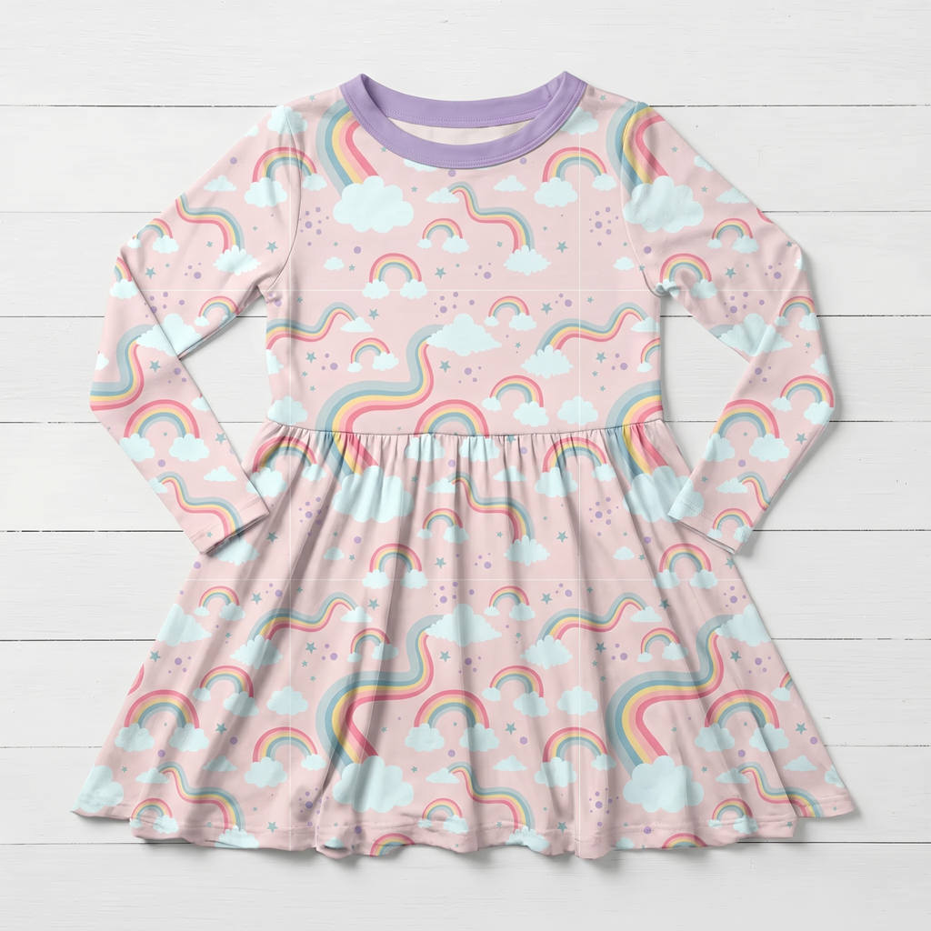 Rainbow Wishes L/s Dress
