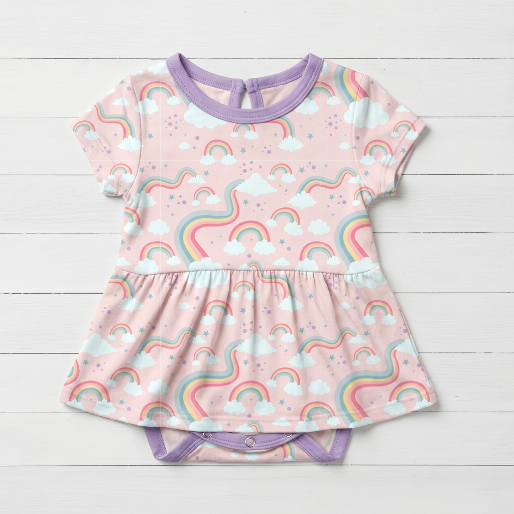 Rainbow Wishes S/s Bodysuit Dres