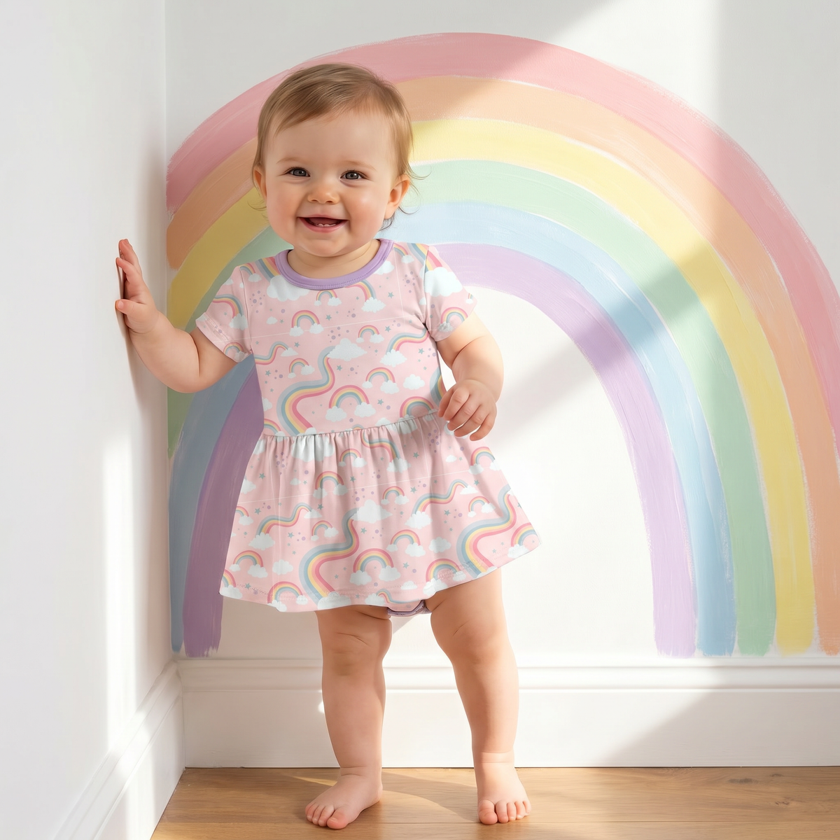 Rainbow Wishes S/s Bodysuit Dres