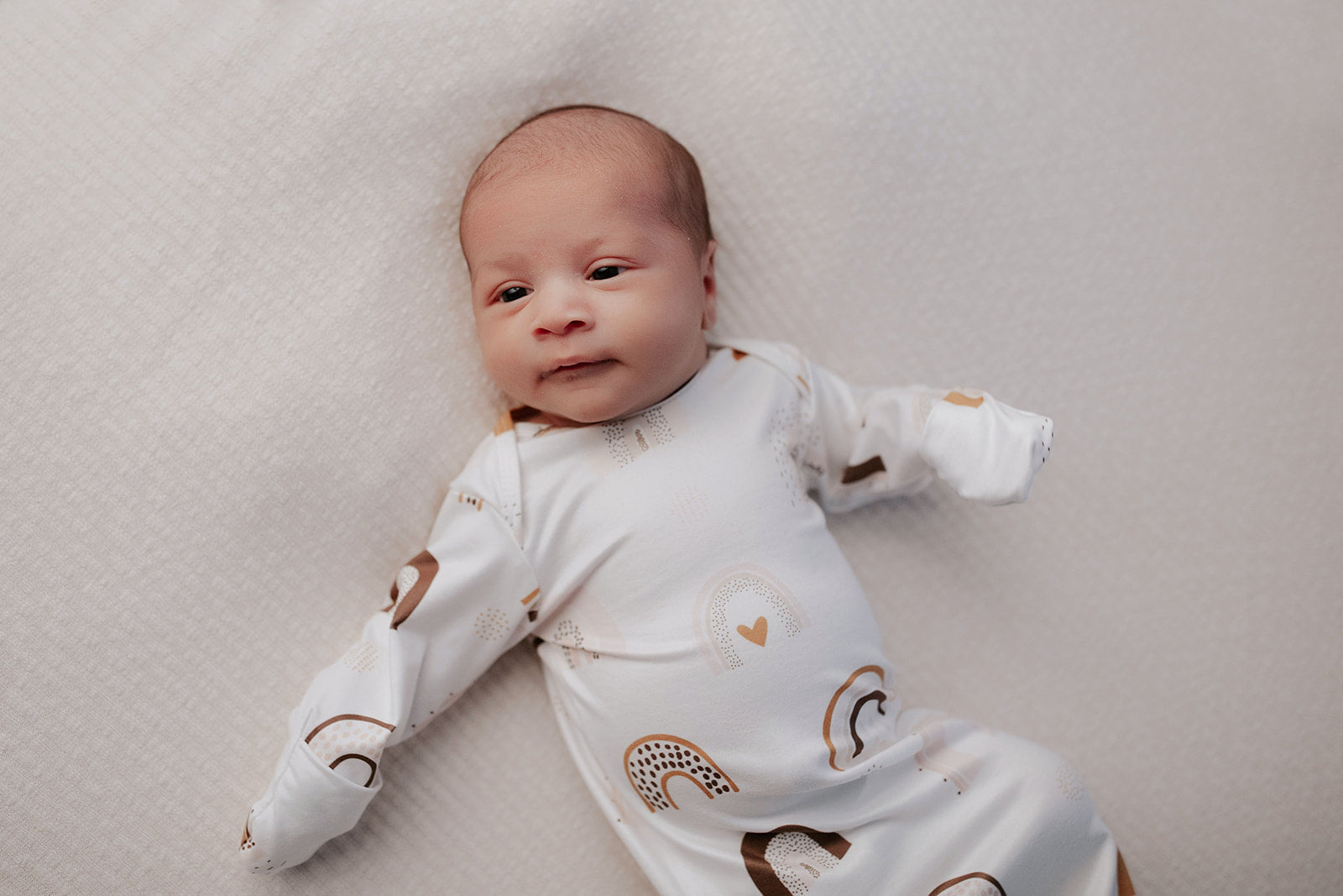 Rainbow Newborn Knotted Baby Gown