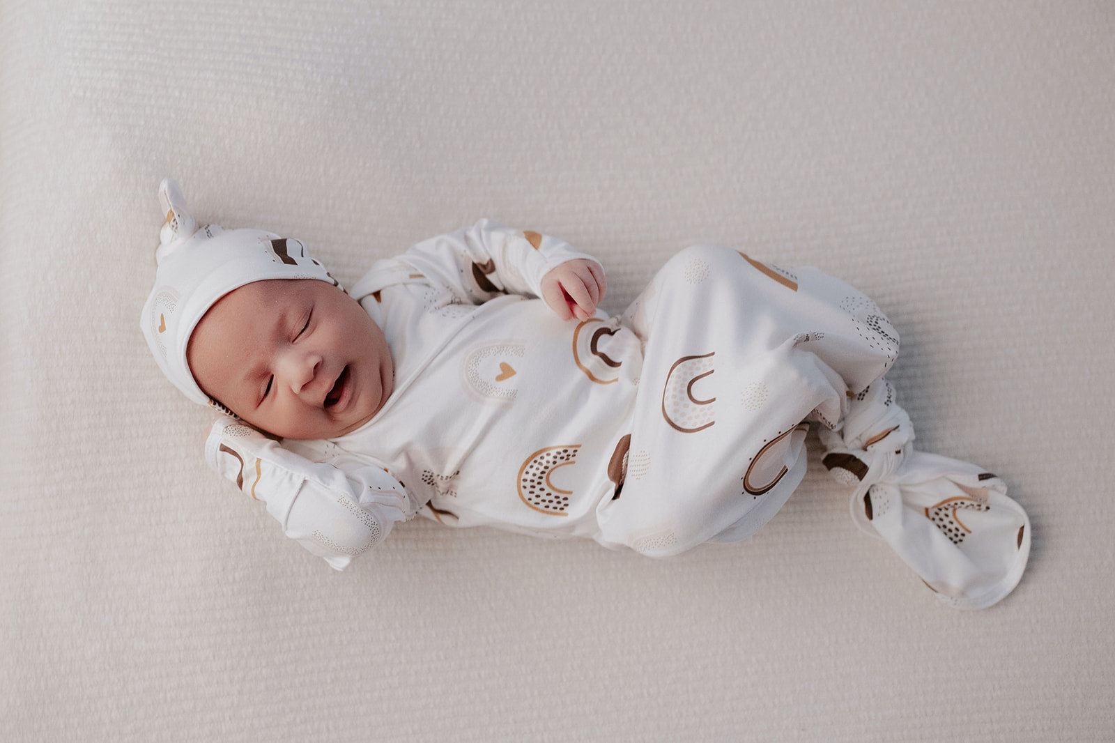 Rainbow Newborn Knotted Baby Gown