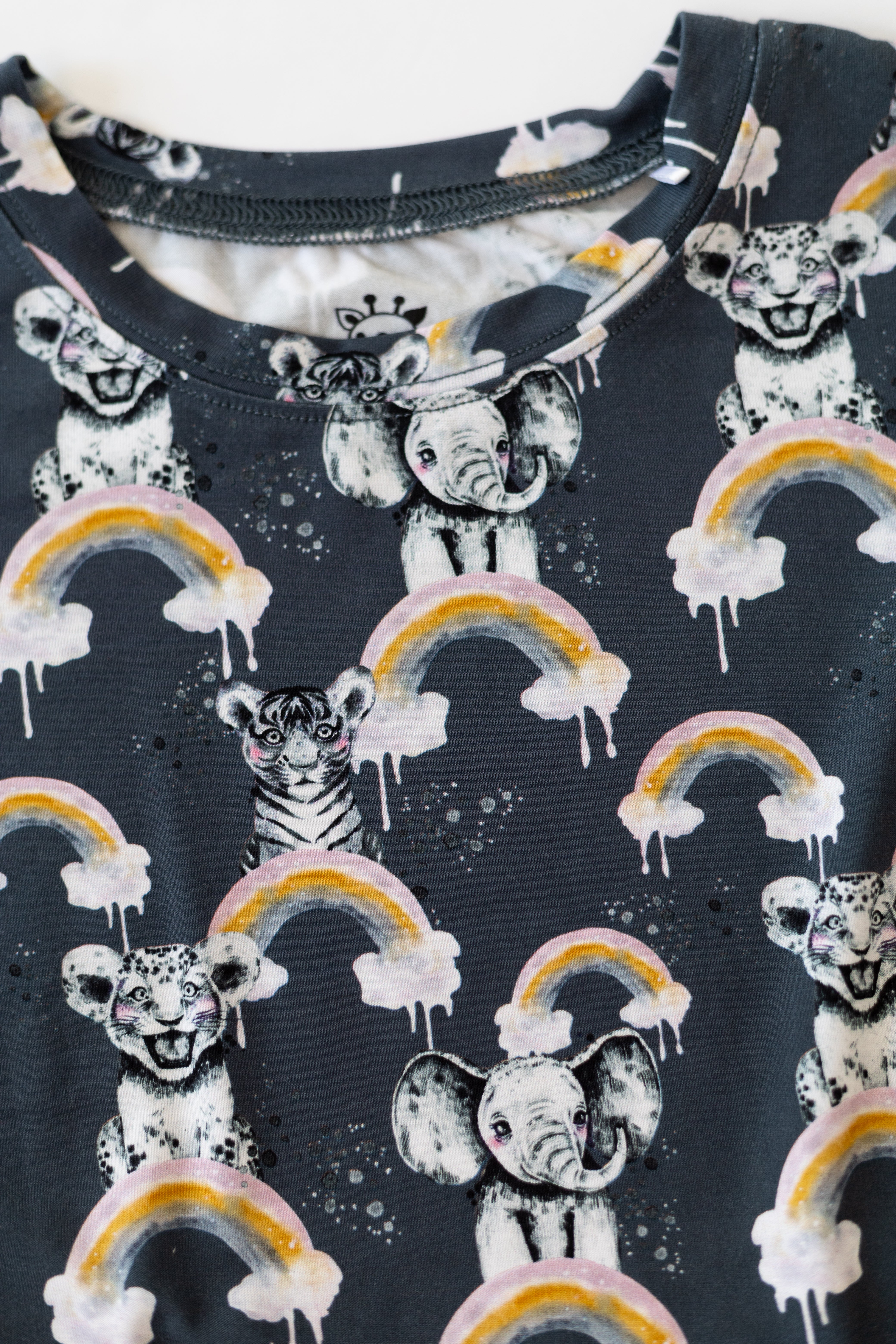 Rainbow Safari Taller-tots Two-piece Pjs