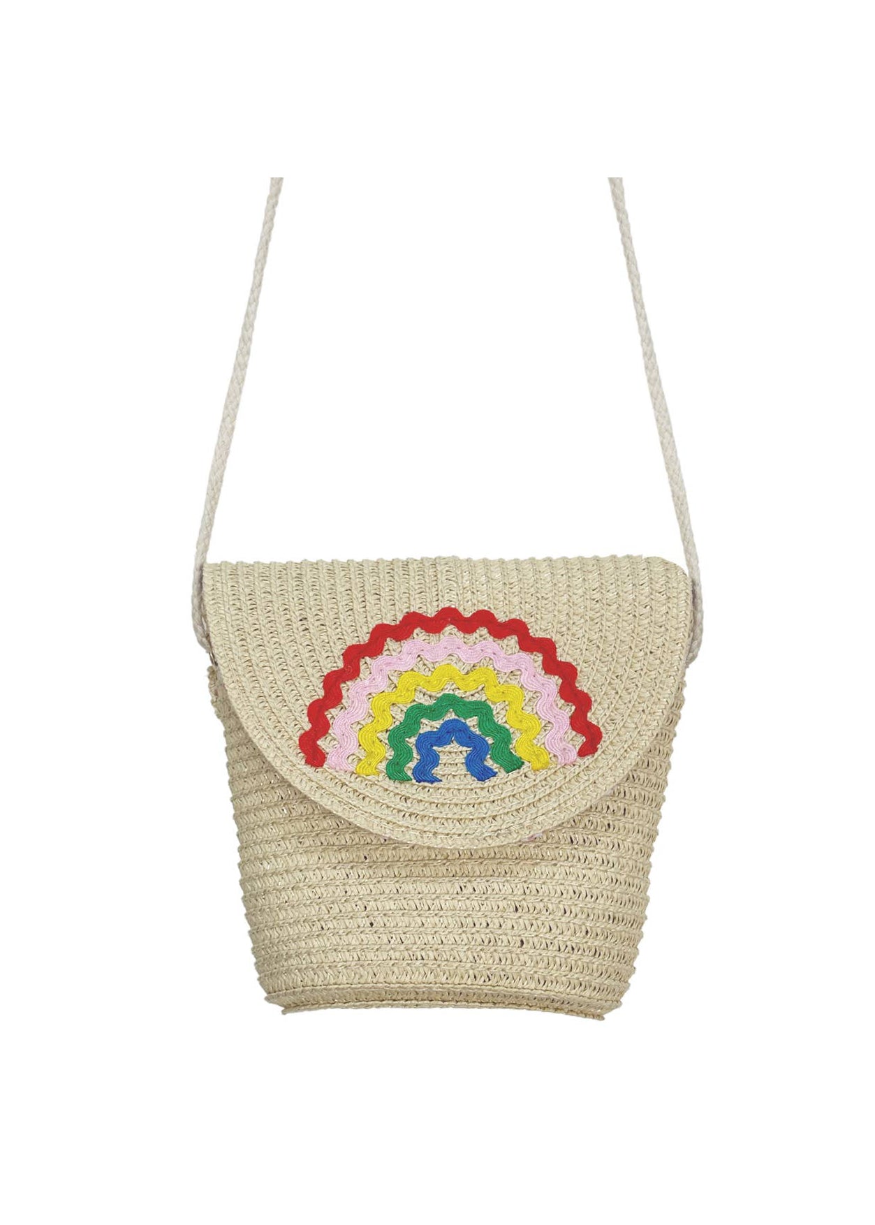 Ric Rac Rainbow Basket Bag