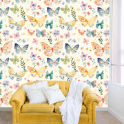 Rainbow Butterfly Wallpaper - Nursery Wall Decor Wallpapers