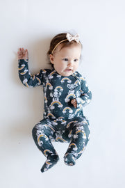 Knee-grip Rainbow Safari Convertible Footie