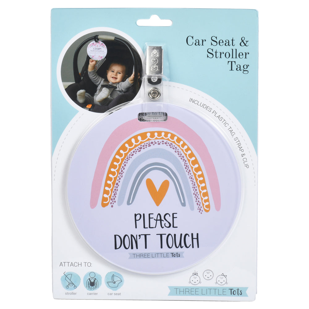 Rainbow Baby No Touching Car Seat Sign Tag
