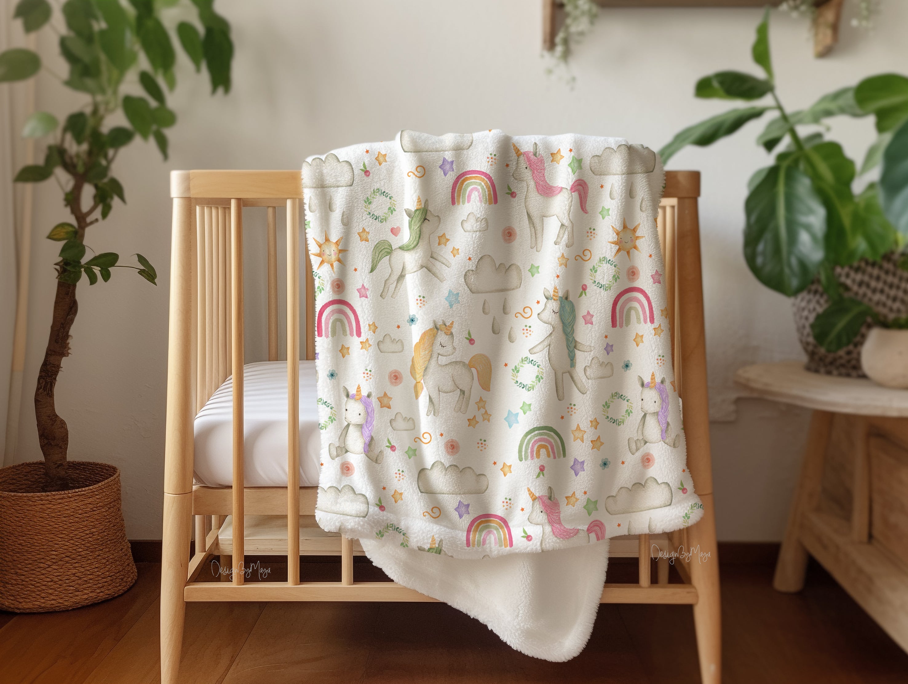 Baby Animals Safari - Vintage Baby Blanket