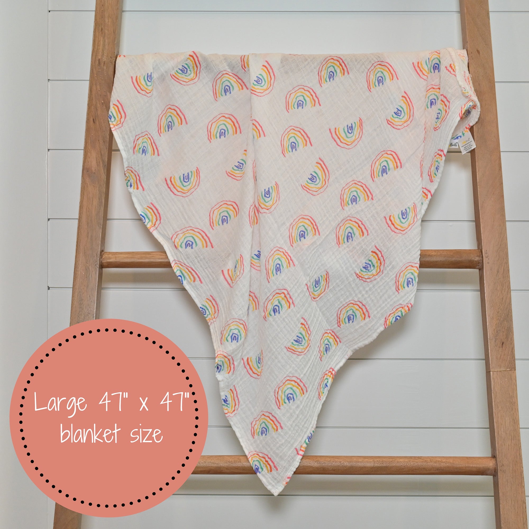 Somewhere Over The Rainbow Swaddle Blanket