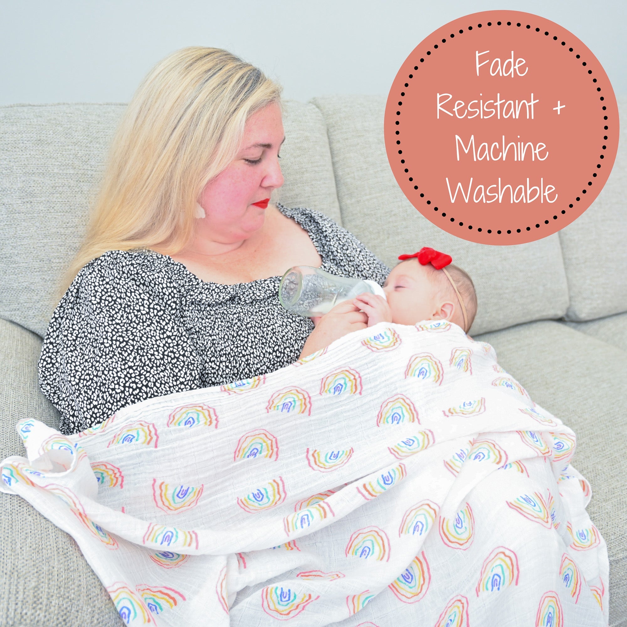 Somewhere Over The Rainbow Swaddle Blanket