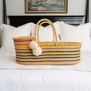 Rainbow  African Moses Basket vegan Handle