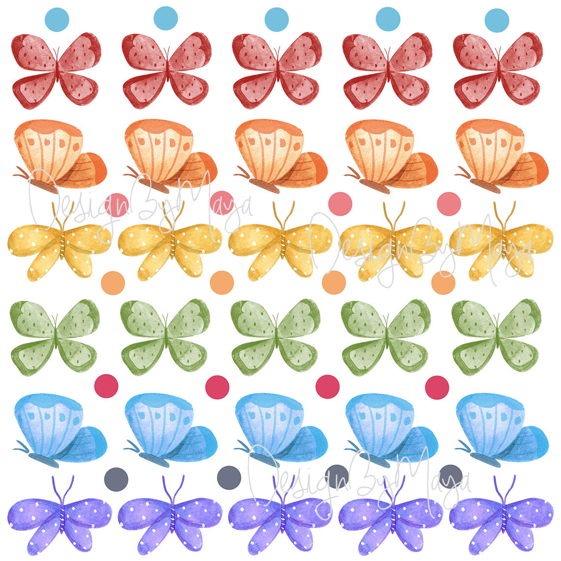 Butterfly Decals - Fabric Nursery Wall Art Decals