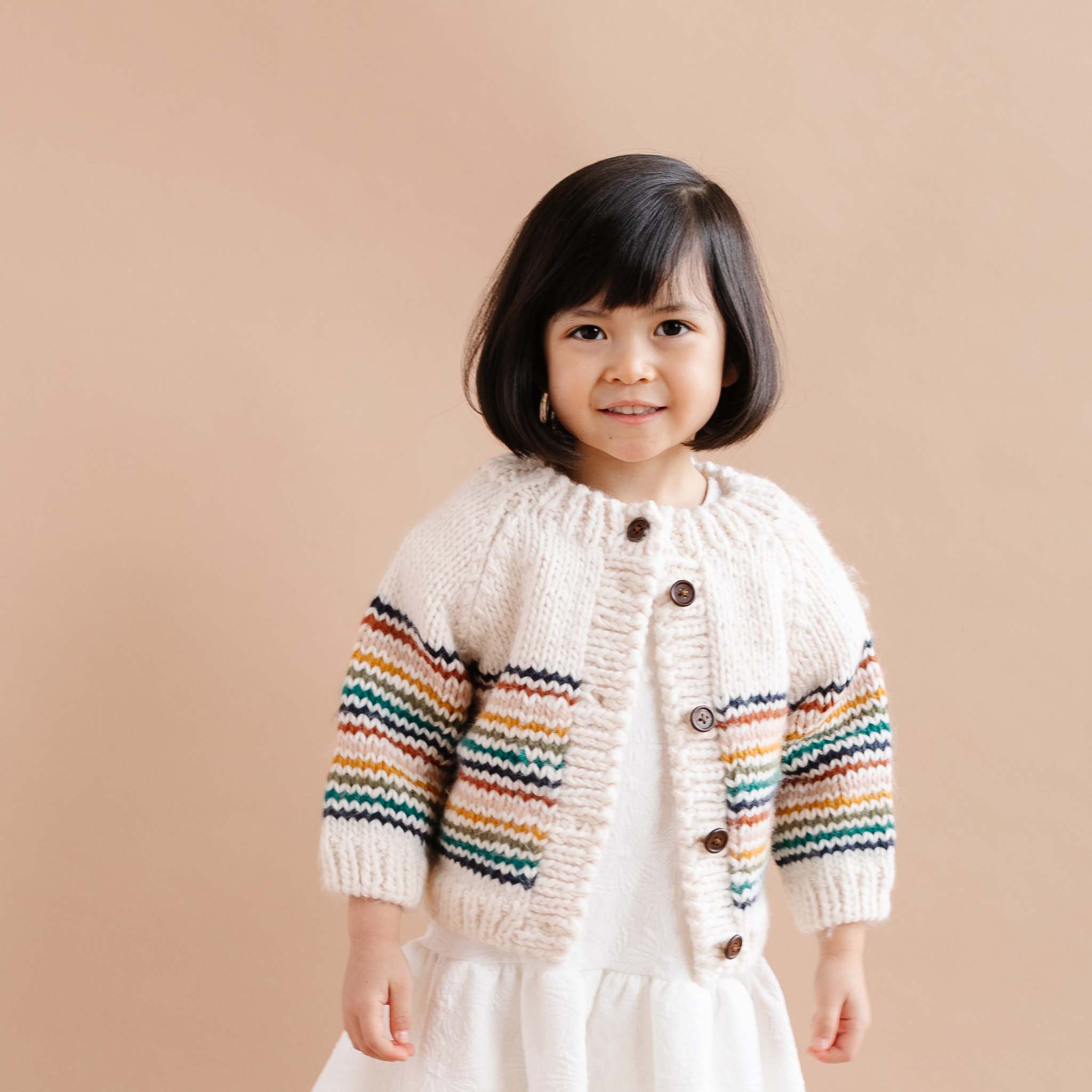 Rainbow Stripe Cardigan, Retro