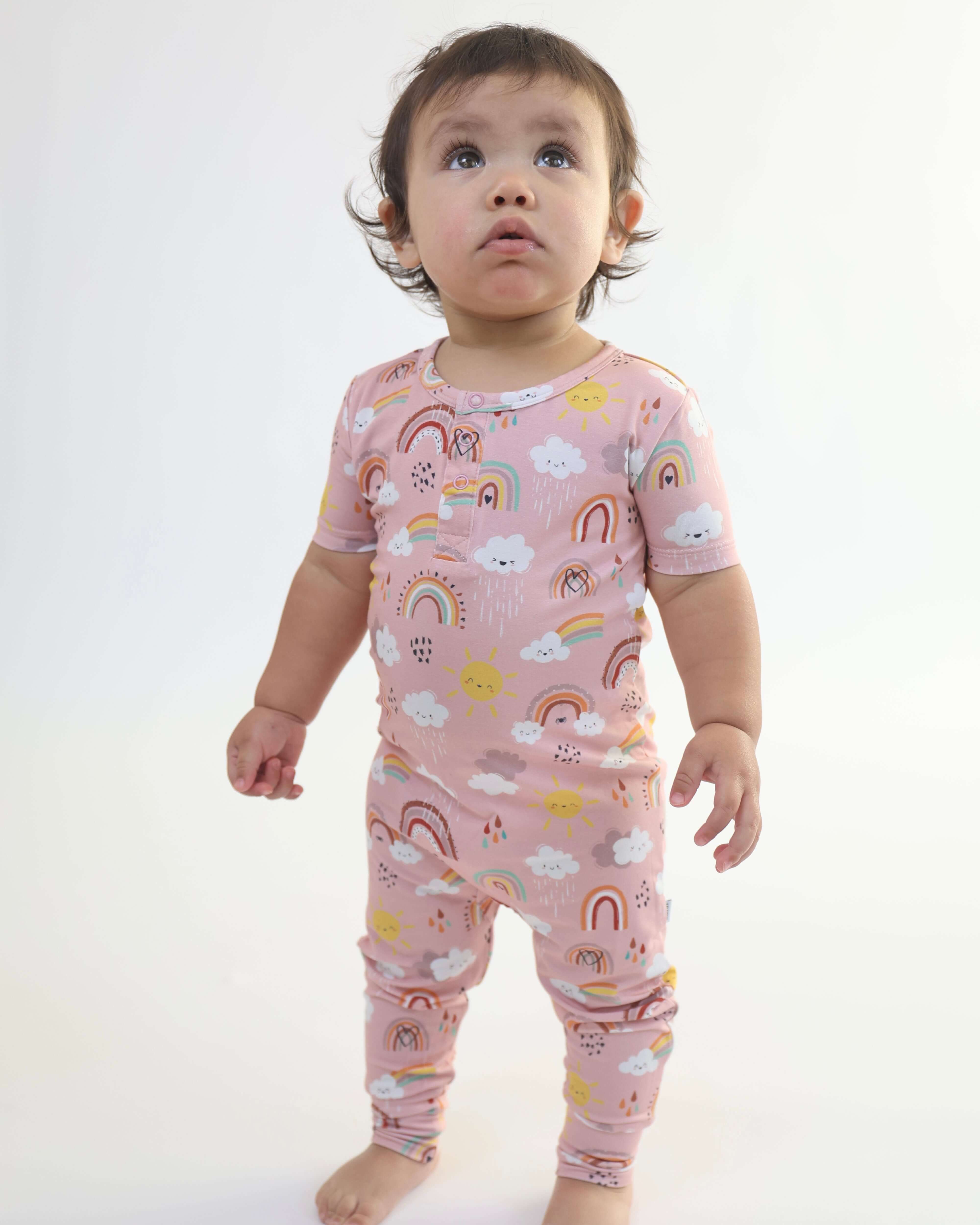 Bamboo Pull Up Romper - bow