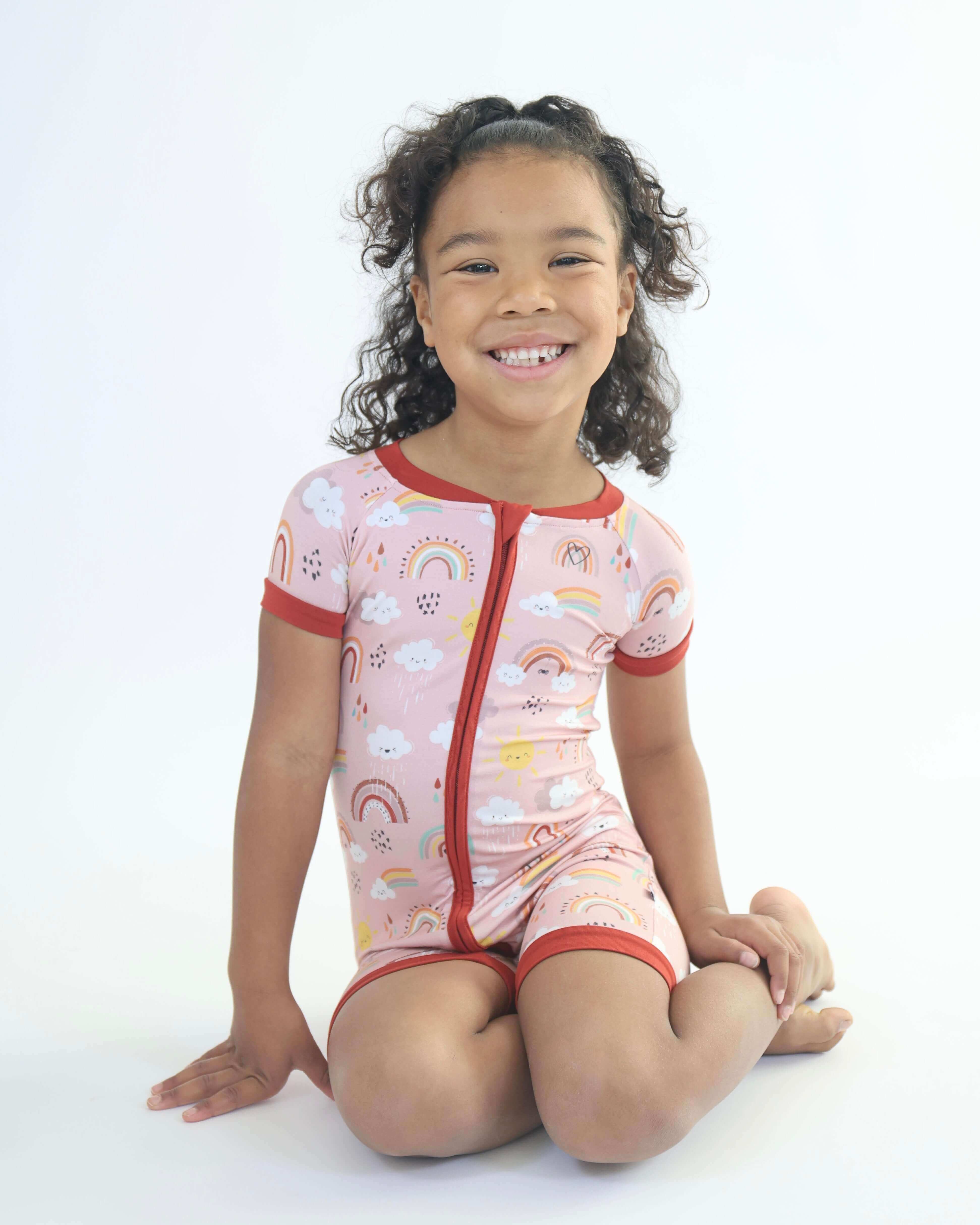 Bamboo Short Romper - bow