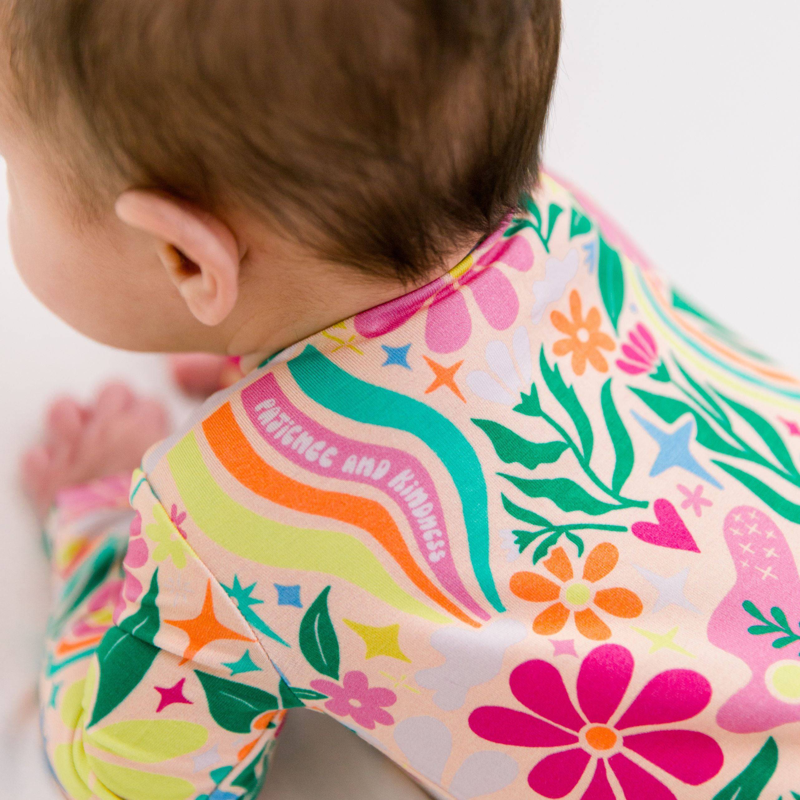 The Second-skin Footie | Rainbow Daisy Babe | "patience & Kindness"