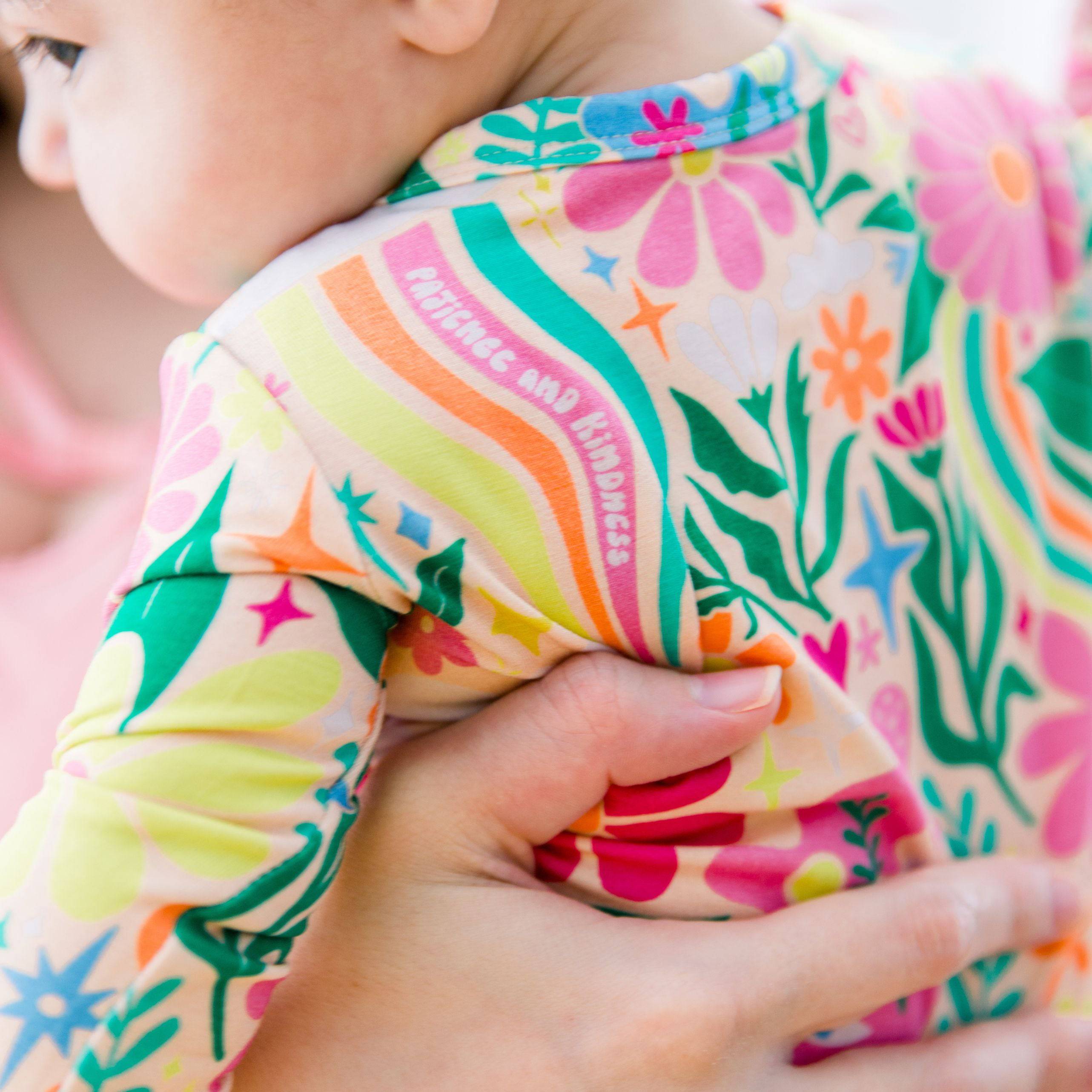 The Second-skin Footie | Rainbow Daisy Babe | "patience & Kindness"