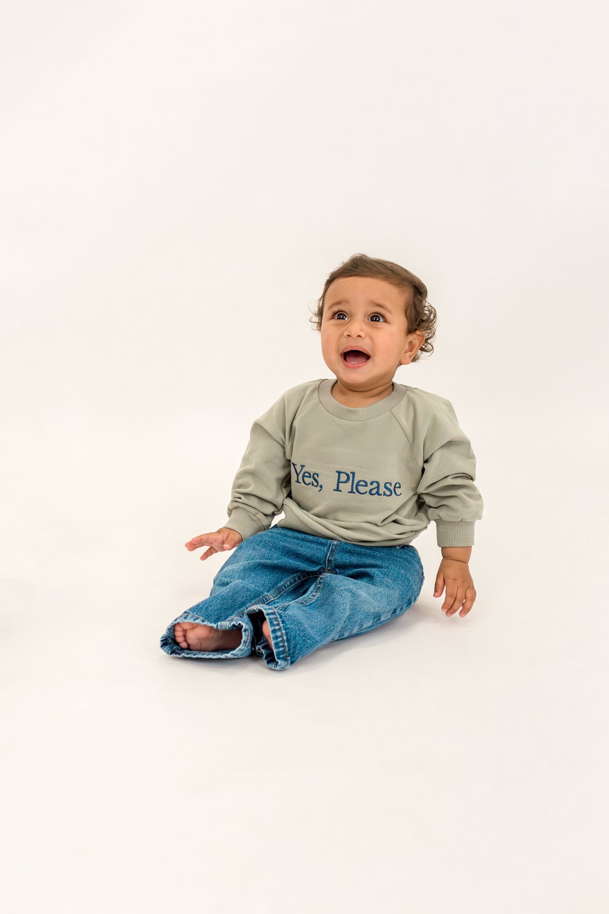 Custom Embroidered Baby Sweatshirt – Personalized Soft Bamboo Pullover